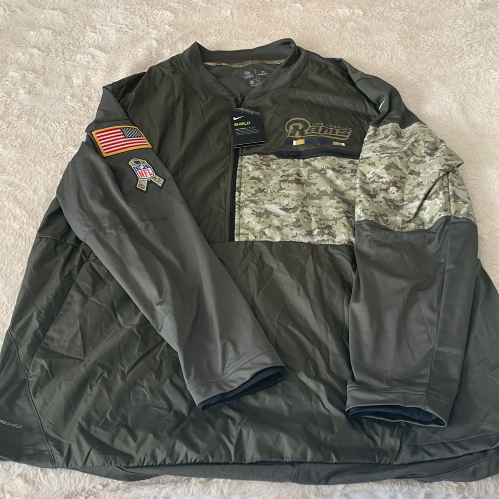 NFL Los Angeles Rams Nike Shield Pullover half-zip jacket XXL NWT